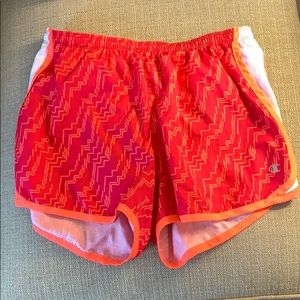 Reddish/orange gym shorts